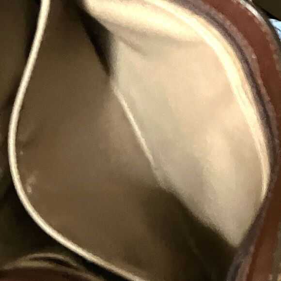 Coach Ashley Handbag Clutch Wristlet Mahogany Brown Pleated Leather Purse F13734 - Picture 15 of 16